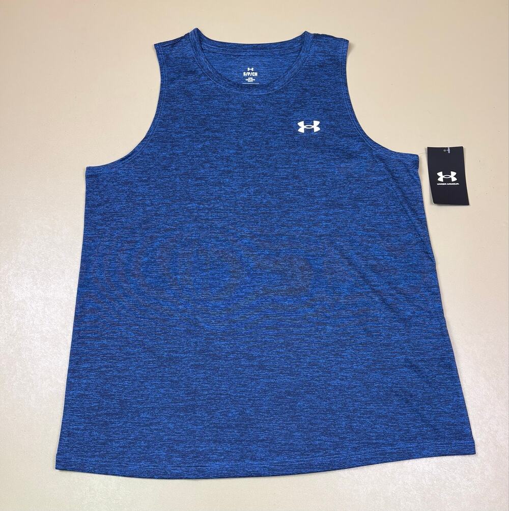 Under Armour Women’s Tech Tank Twist Blue Loose Fit Size Small NWT
